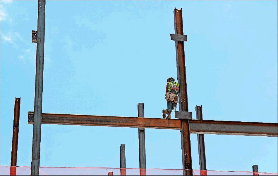 I-Beam with ironworker on it CIW-6 